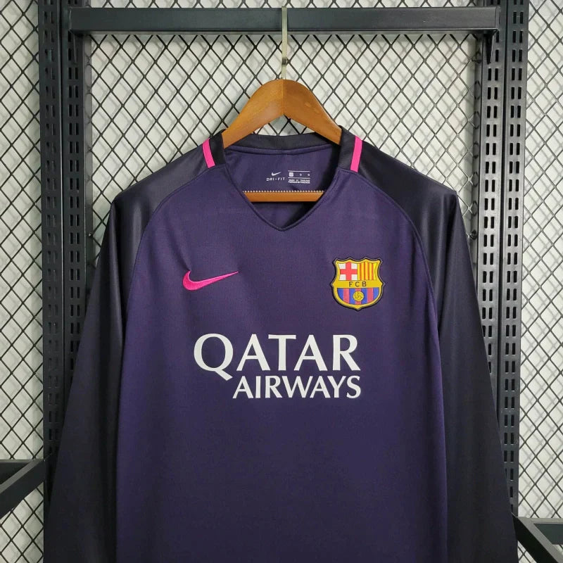 BARCELONA RETRO VISITANTE  MANGA LARGA 2016/17 VERSIÓN FAN