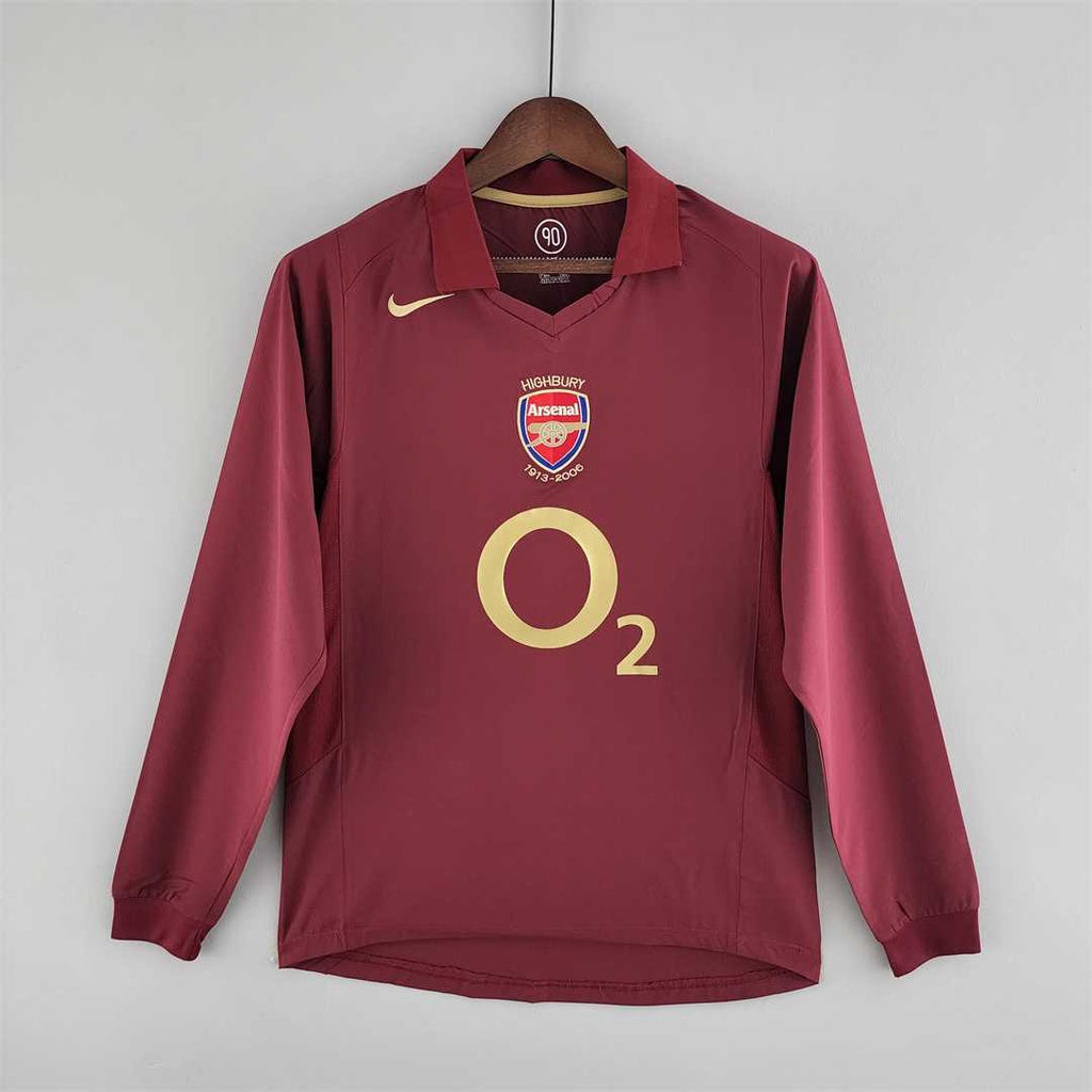 ARSENAL HOME LONG SLEEVE 2005  FAN VERSION